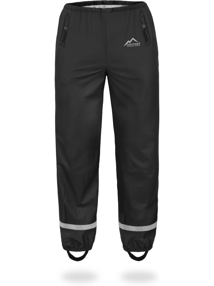 Normani Outdoor Sports Kinder Regenhose York in Schwarz günstig kaufen