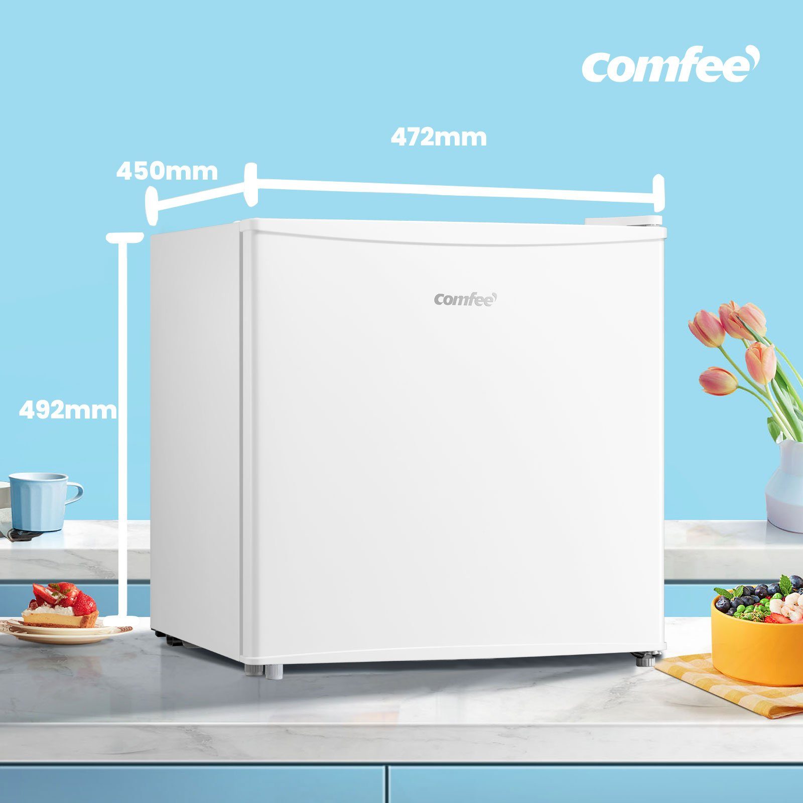 comfee Gefrierschrank RCU40WH2(E), 49.2 cm hoch, 47.2 cm breit