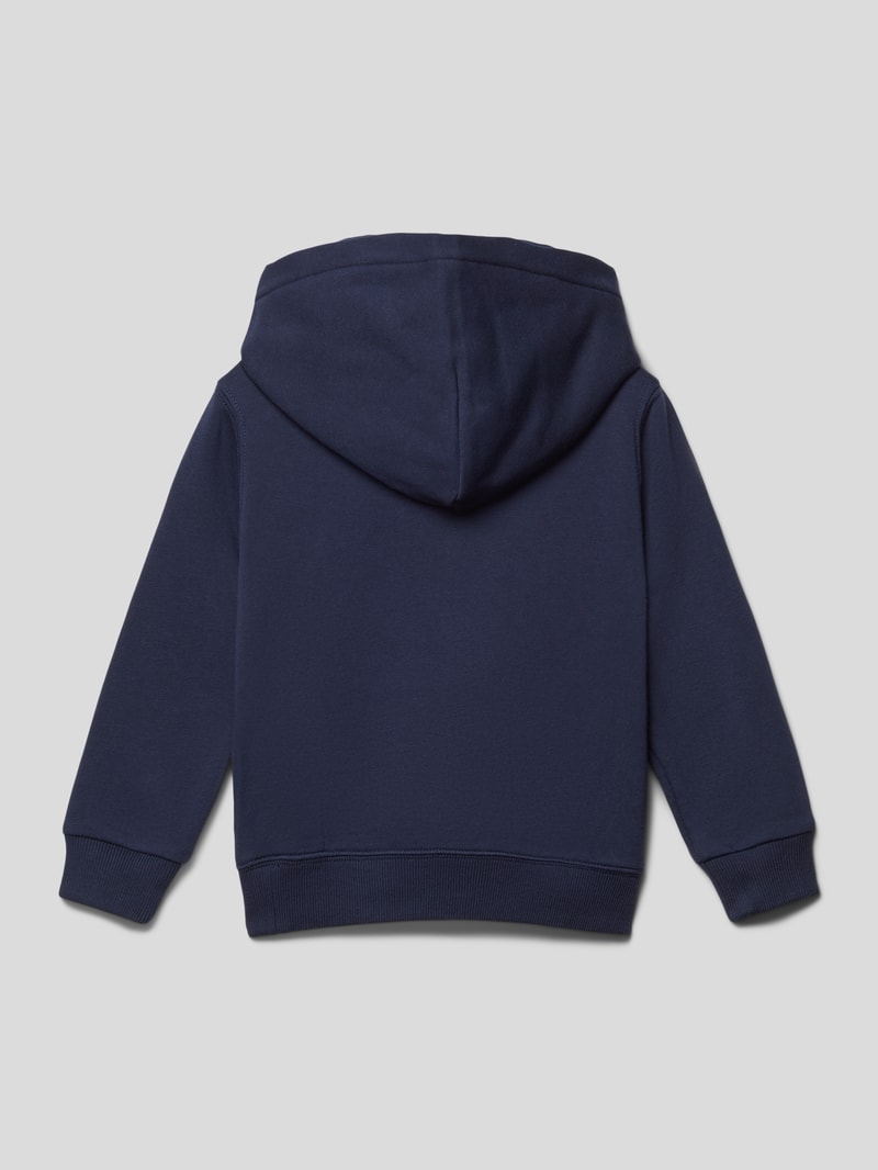 Hoodie mit Label-Detail in marineblau