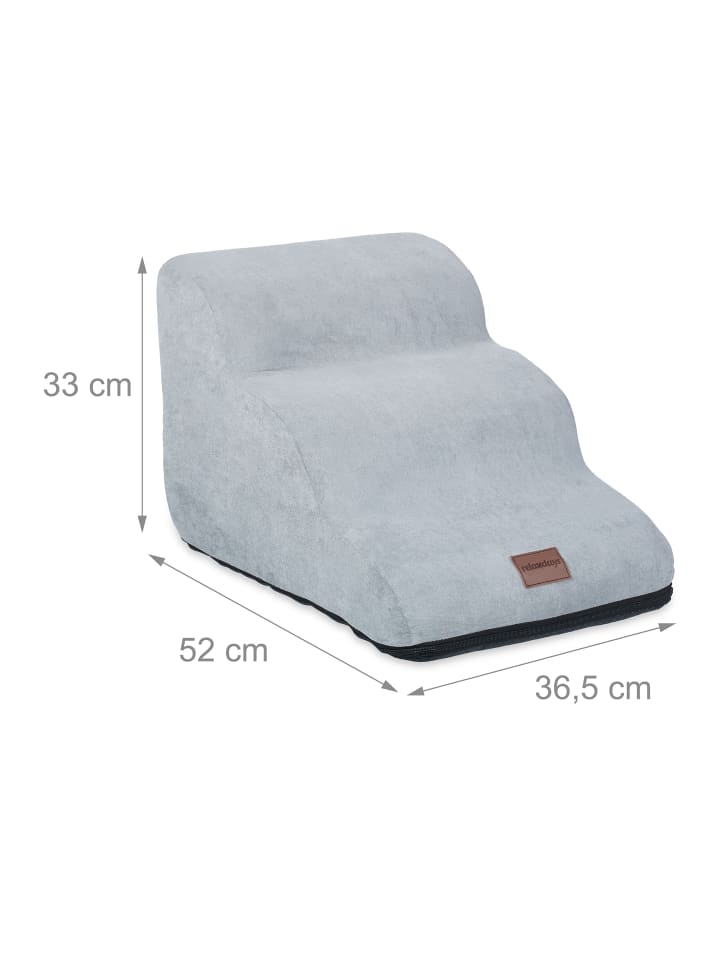 relaxdays Haustiertreppe in Grau - (B)36,5 x (H)33 x (T)52 cm günstig kaufen onesize