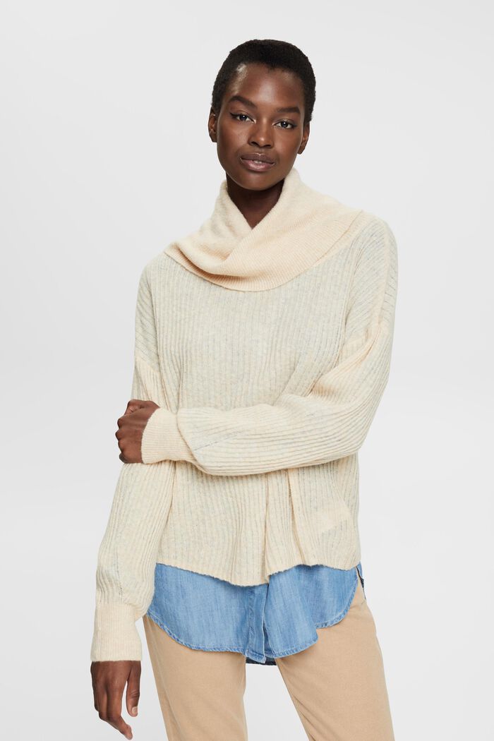 Turtleneck-Pulli aus Wollmix