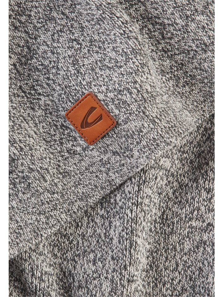 Camel Active Strickschal aus Baumwoll-Mix in Steingrau günstig kaufen onesize