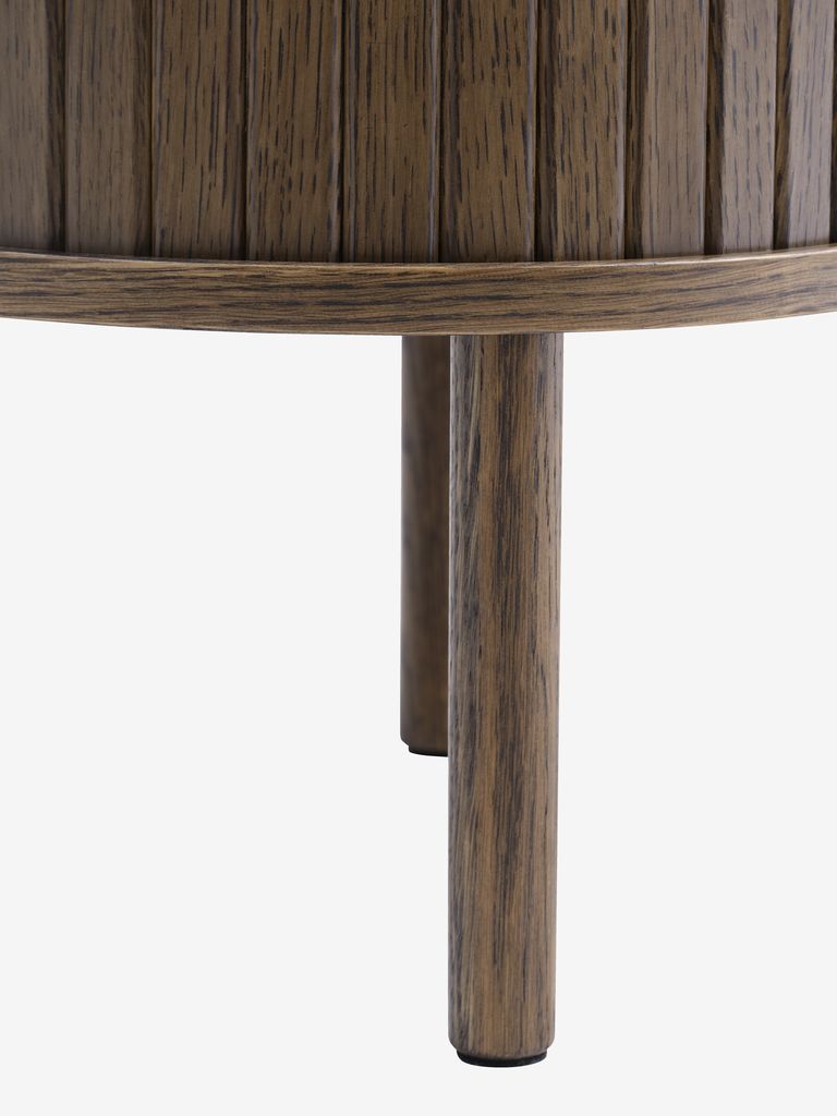 LYNGVIG LYNGVIG bedside table, 2 louvered doors, dark oak
