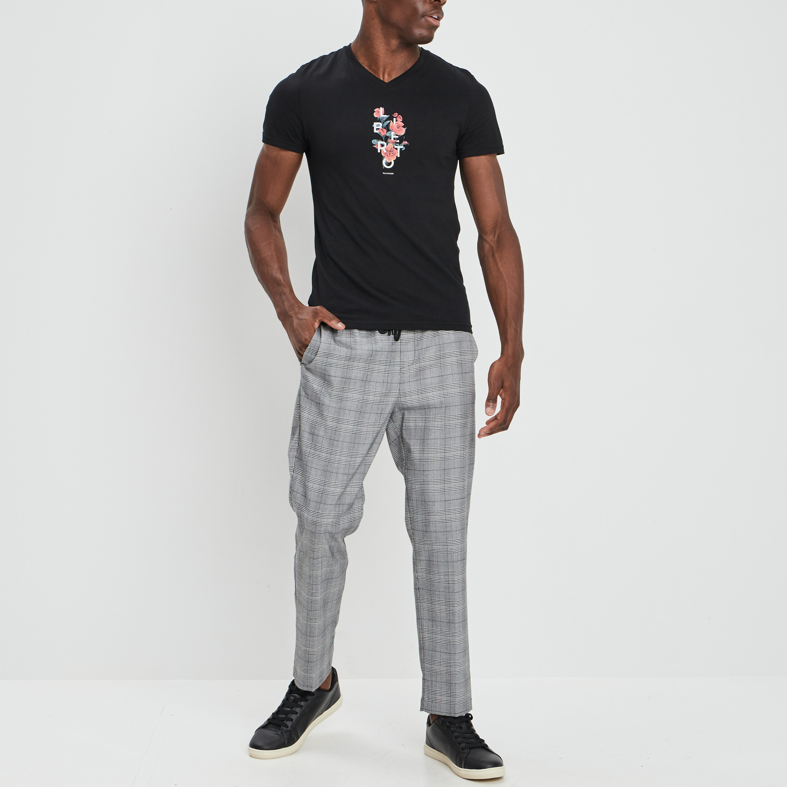 Pantalon droit à coulisse gris clair homme | La Halle