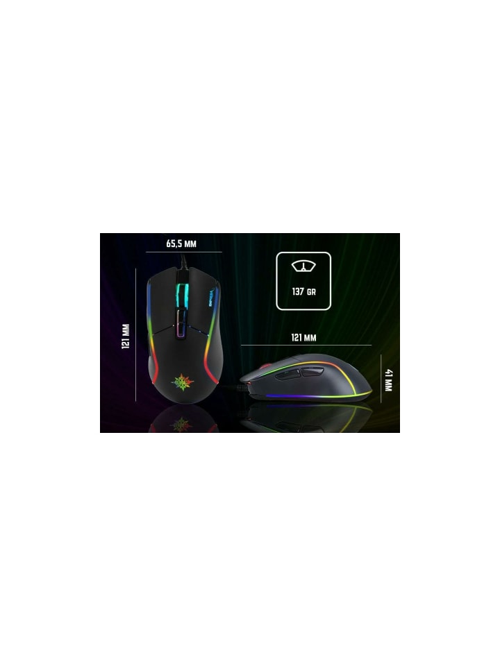Inca Inca IMG-GT16 PRO Optisch Gaming Maus 6400 DPI RGB-Logo-Effekt in schwarz günstig kaufen onesize