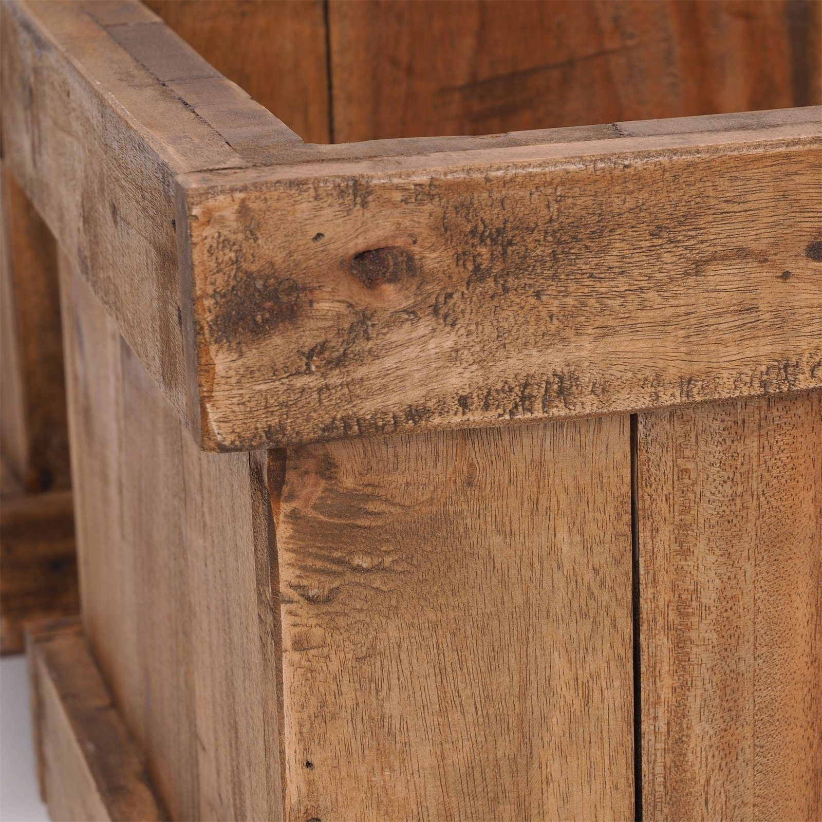 DESIGN DELIGHTS Truhe HOLZ ÜBERTÖPFE SET 