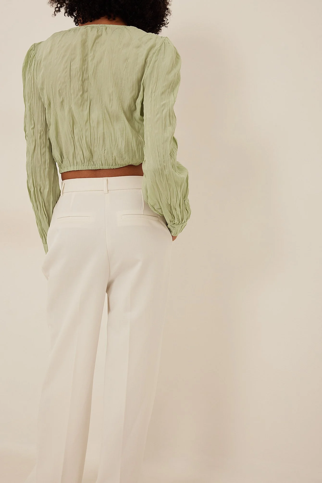 Wrap Front Structured Blouse