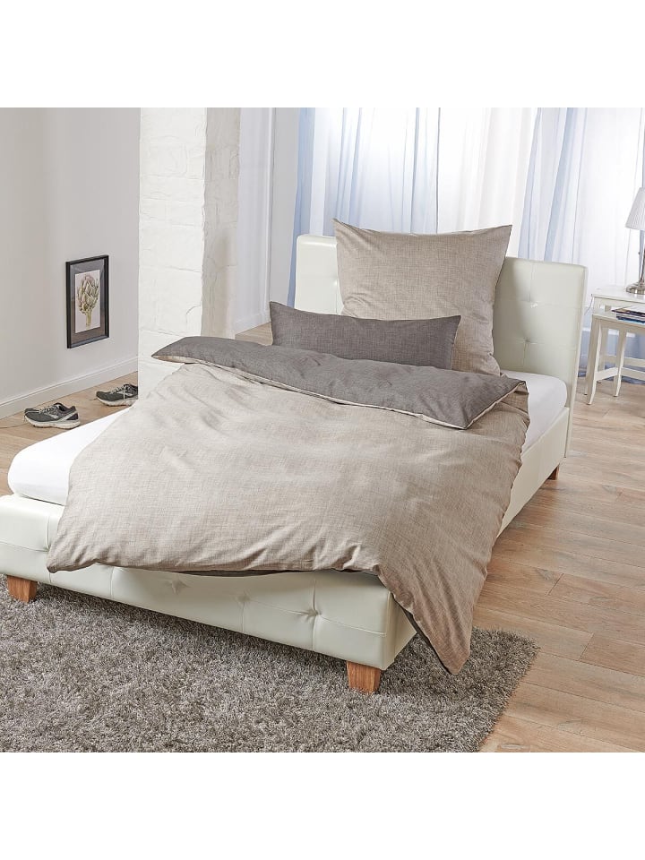 Traumschlaf Bettwäsche Texture in dunkelgrau günstig kaufen