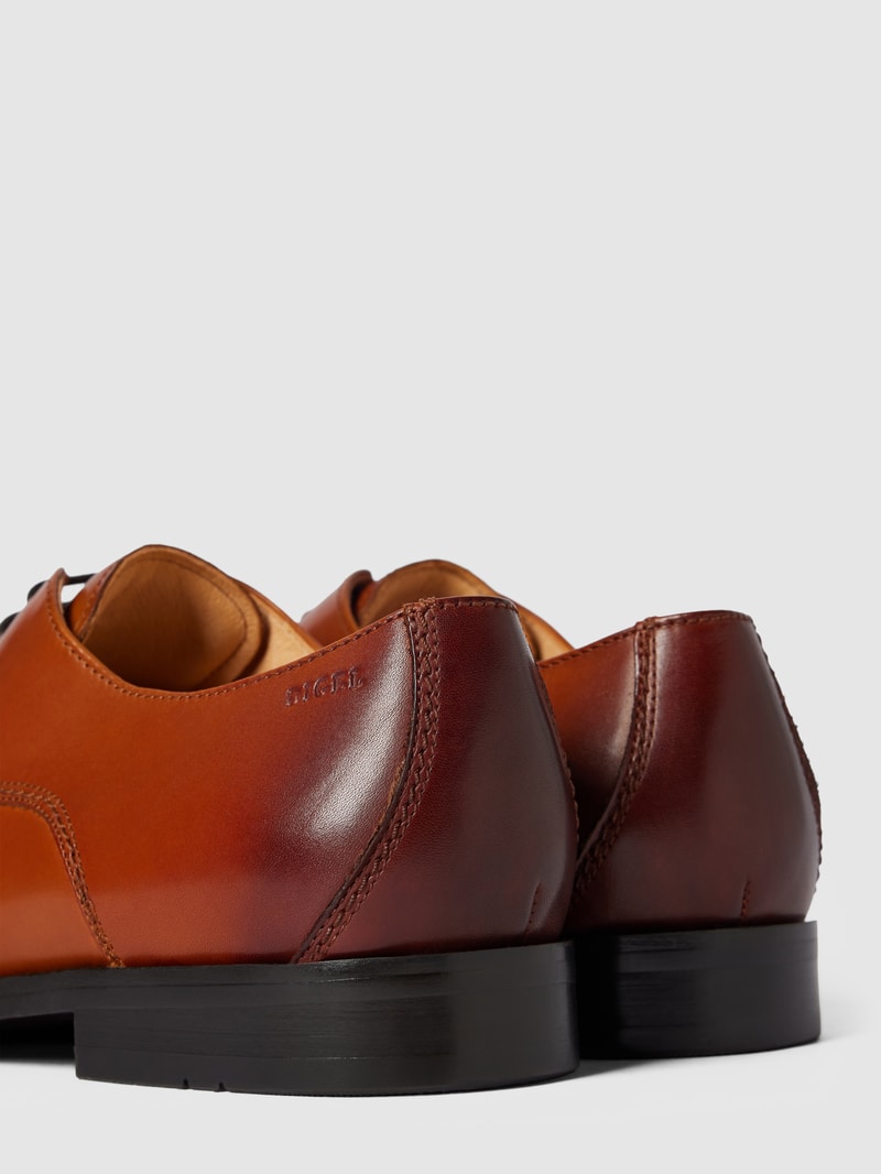 Derby-Schuhe aus Leder Modell 'SEBASTIAN' in cognac