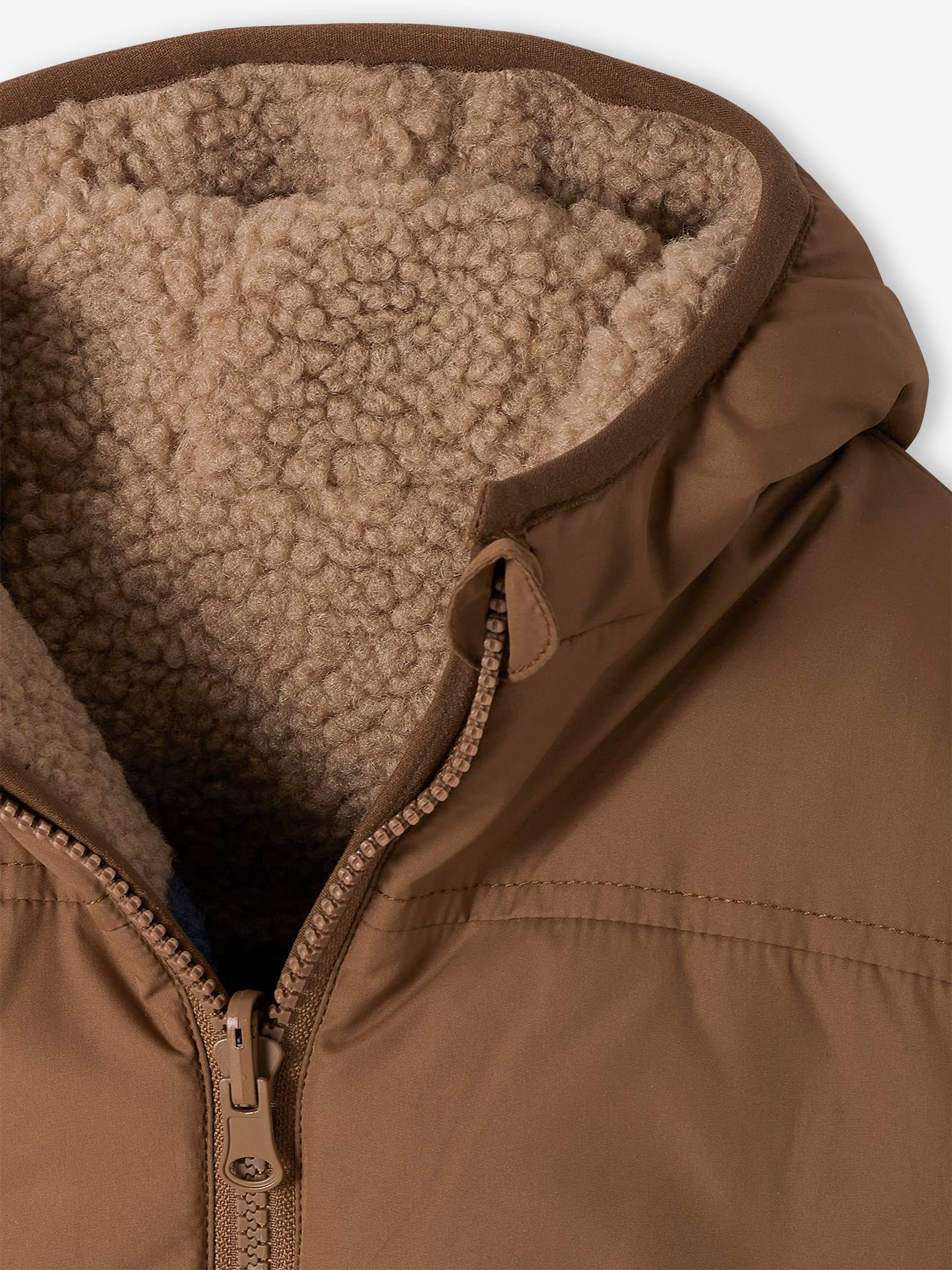 Blouson réversible bébé avec capuche beige