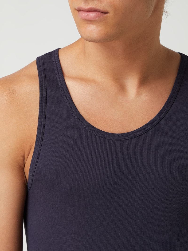 Tanktop aus Baumwolle im 2er-Pack in dunkelblau