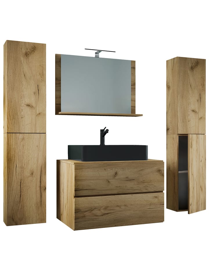 ebuy24 Badmöbelset LendasXLBL Eiche Eiche dekor 147 x 52 cm günstig kaufen onesize