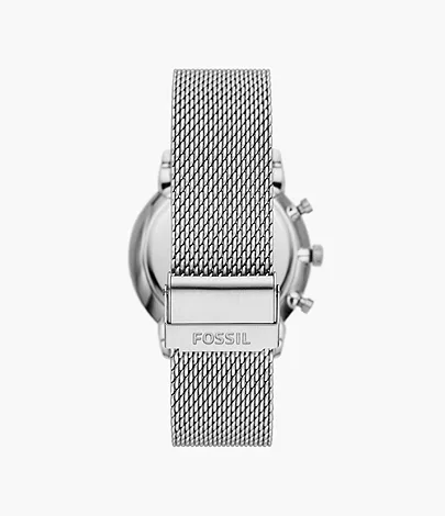 Fossil Box-Set Uhr Neutra Chronograph Milanaise Edelstahl Armband