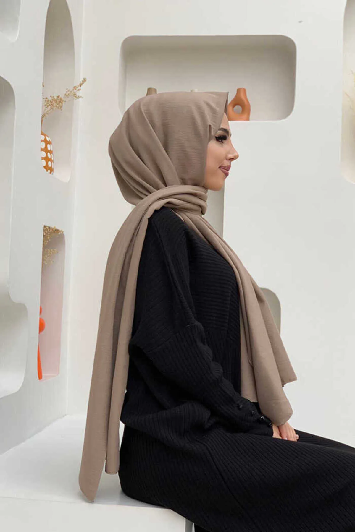Bym Fashion  2051 Jazz-Schal aus Baumwolle, Nerz