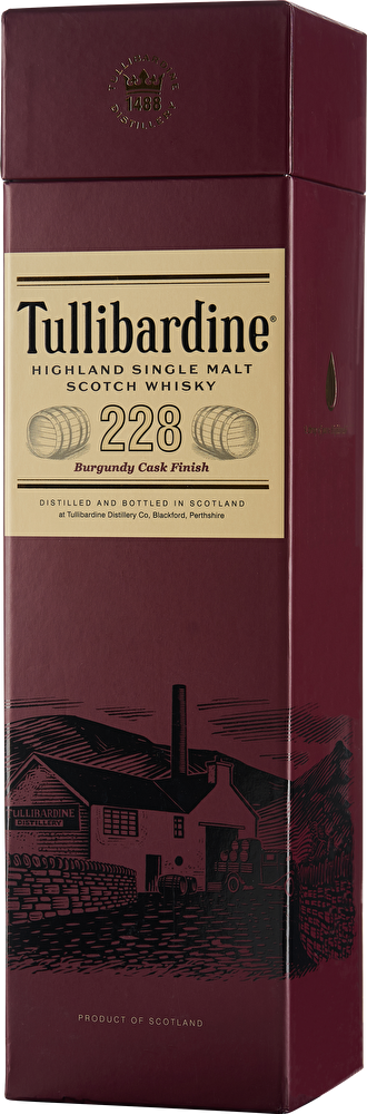 Tullibardine Scotch Whisky Single Malt 228 Burgundy Finish 0,7 Liter im Geschenkkarton