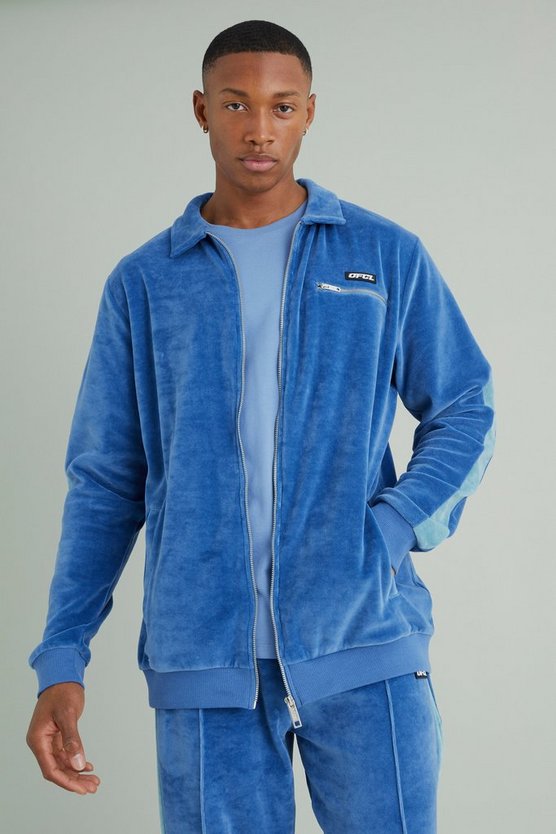 Velour Harrington-Jacke