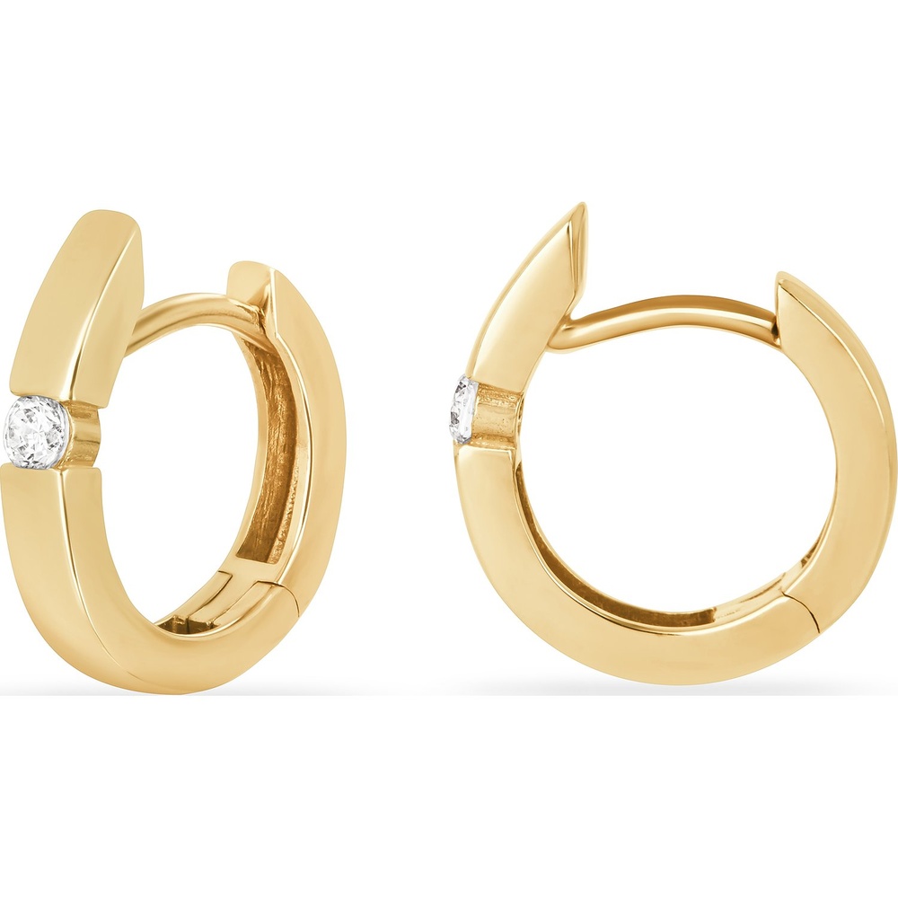 FAVS Créoles 375 Or jaune Boucles d'oreilles