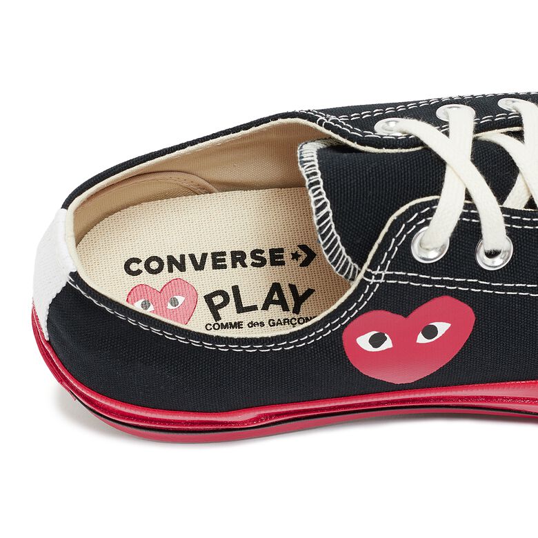 Comme des Garcons Play Red Sole Chuck Taylor 70 Low Top Black