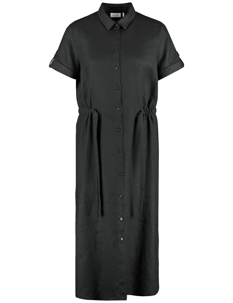 Leinenkleid mit Taillen-Tunnelband