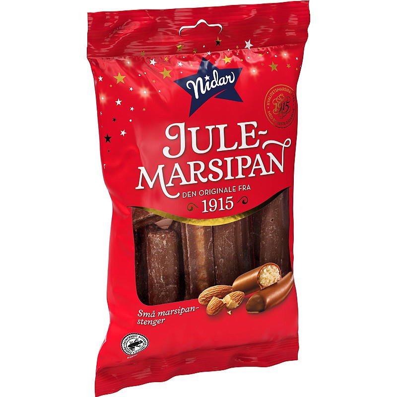 Nidar Julemarsipan 150 g, småstenger Nidar