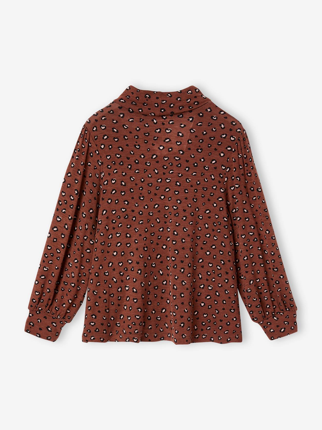 Vertbaudet Mädchen Rollkragen-Shirt - schokolade