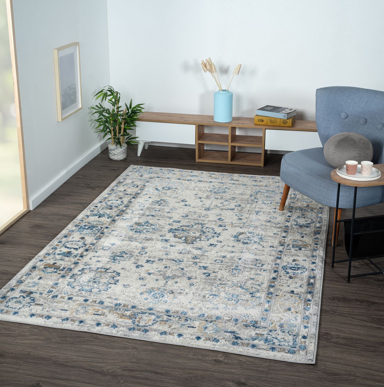 MyFlair Teppich Josefine, 160cm x 230cm, Farbe Beige, rechteckig, Florhöhe 8mm