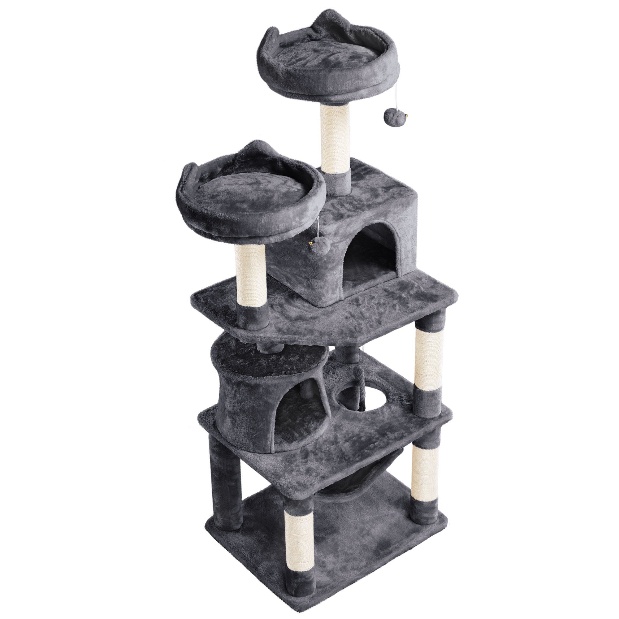 Yaheetech Kratzbaum 158/179 cm Katzenbaum, Stabiler Kletterbaum Katzenhaus