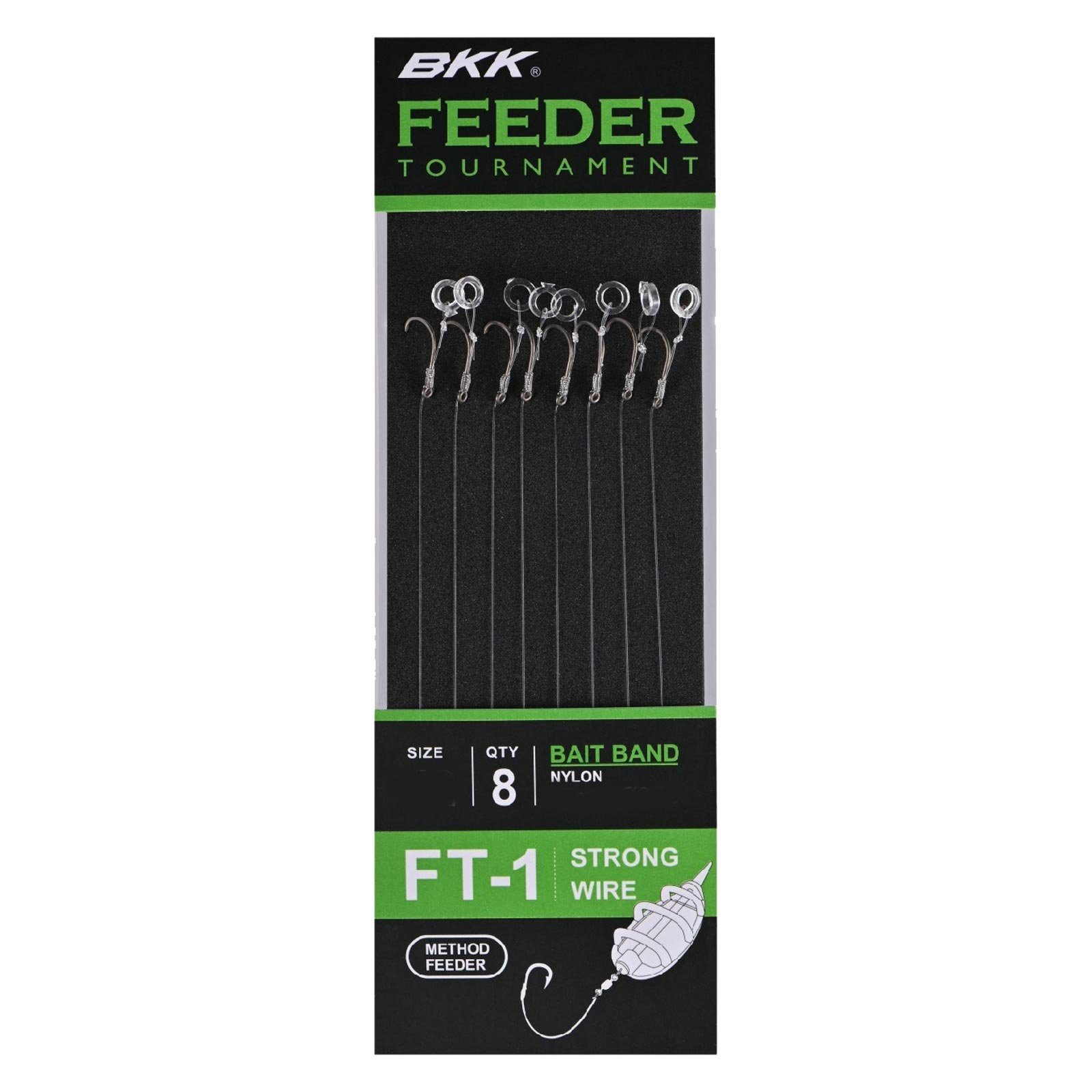 BKK Feederhaken, BKK Feeder Tournament FT-1 Bait Band #8 gebundener Feederhaken