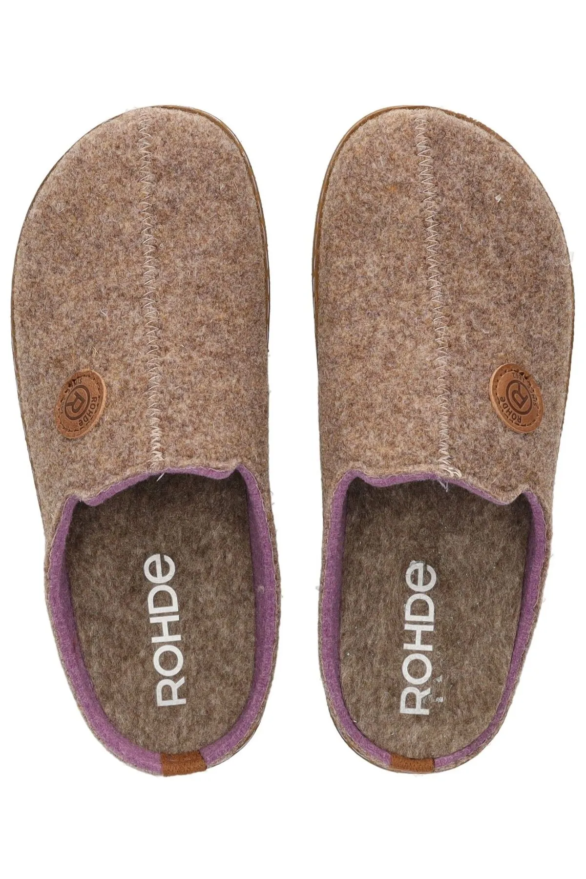 Rohde  Hausschuh - Beige - Flacher Absatz