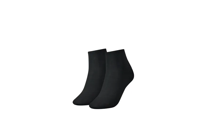 TOMMY HILFIGER Damen Kurzsocken Short Casual 2er Pack black