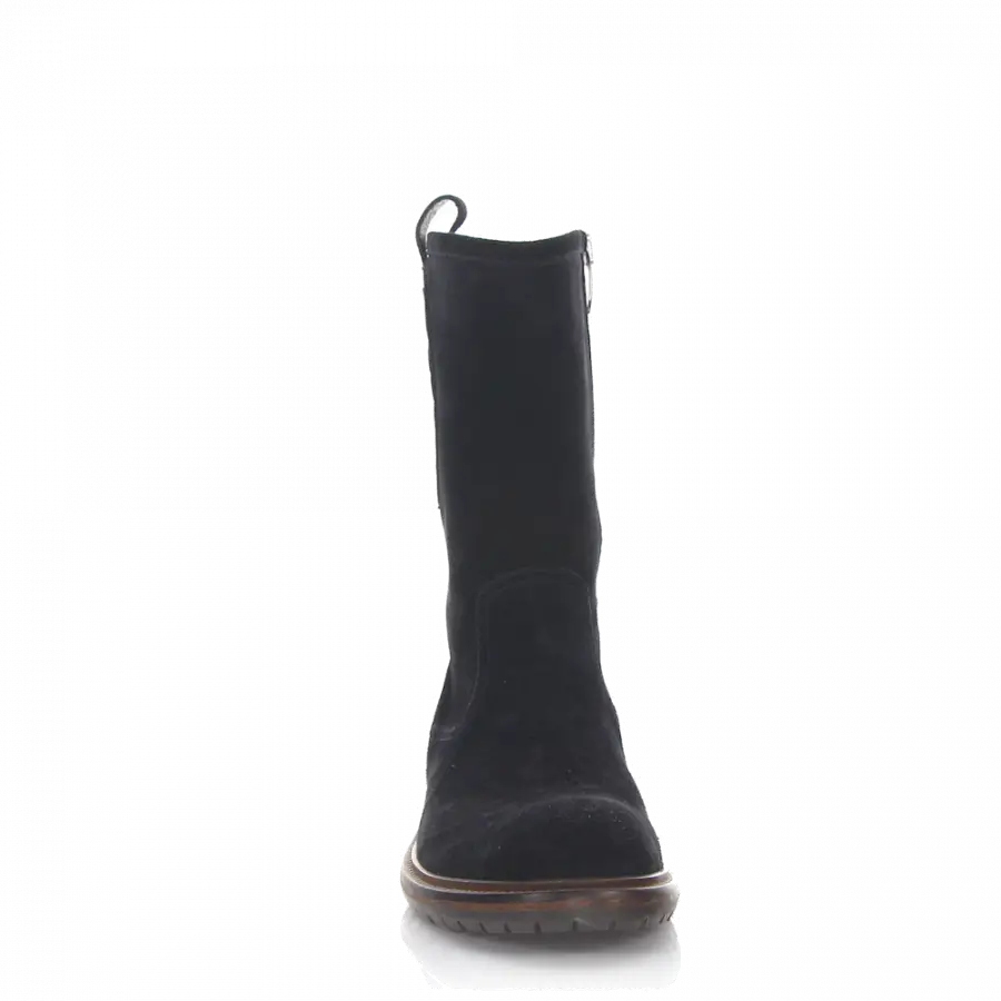Rossano Bisconti - Stiefeletten Veloursleder Metallverzierung schwarz - schwarz