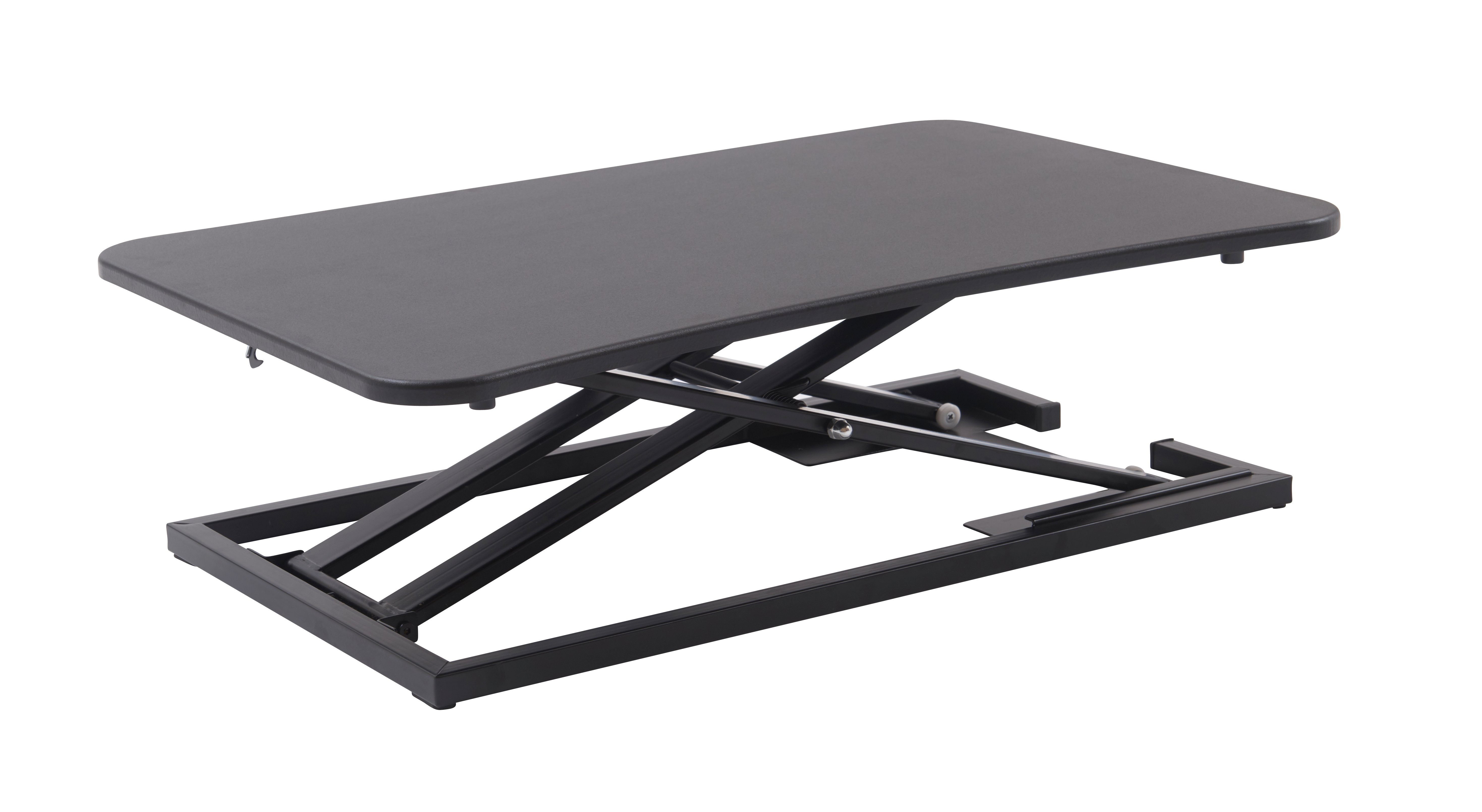 Yulukia Schreibtischaufsatz höhenverstellbarer ergonomischer Sitz- und Stehtischkonverter, X-Frame
