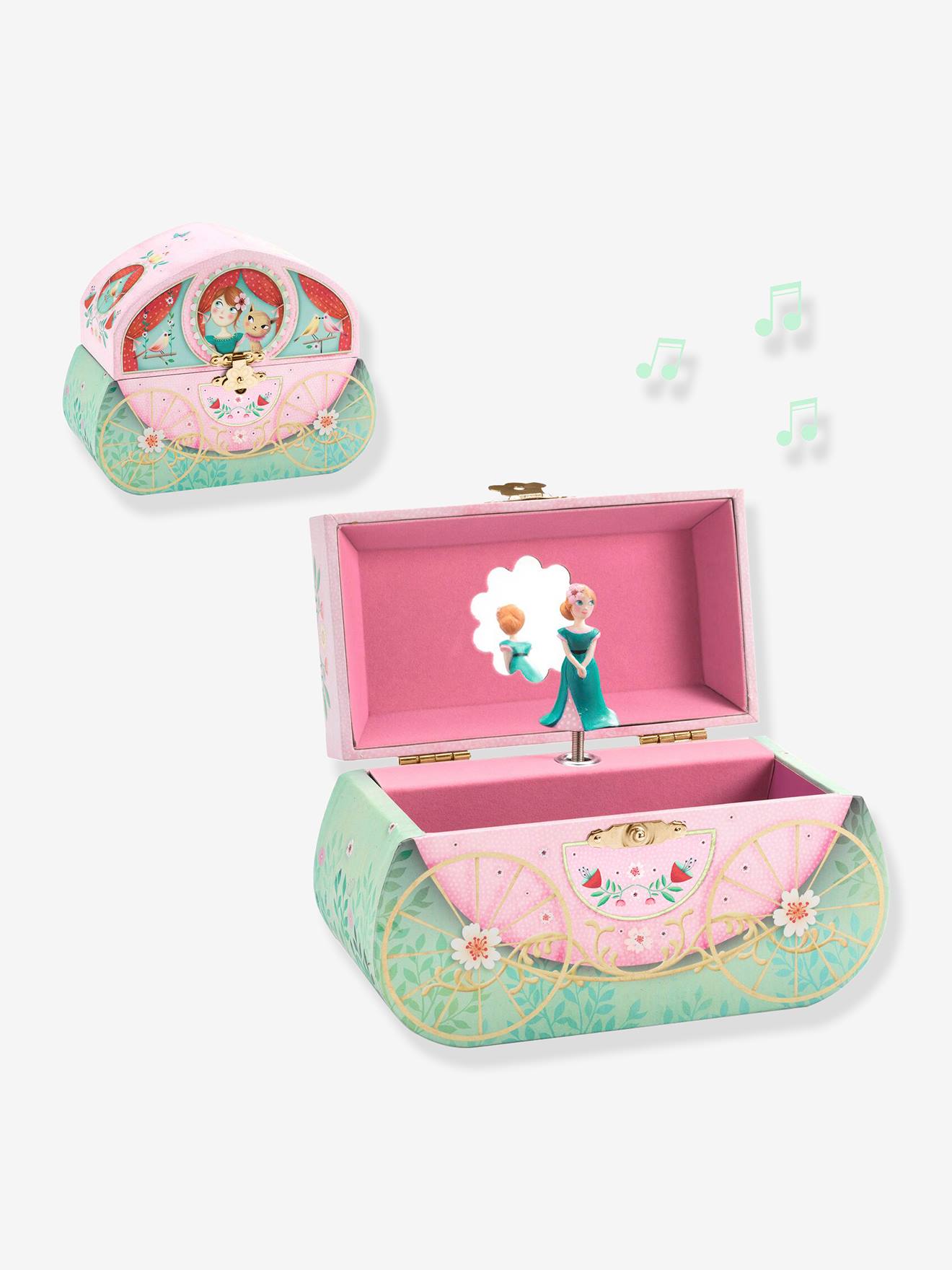 Djeco Kinder Schmuckkästchen mit Spieluhr Prinzessin DJECO - rosa bedruckt