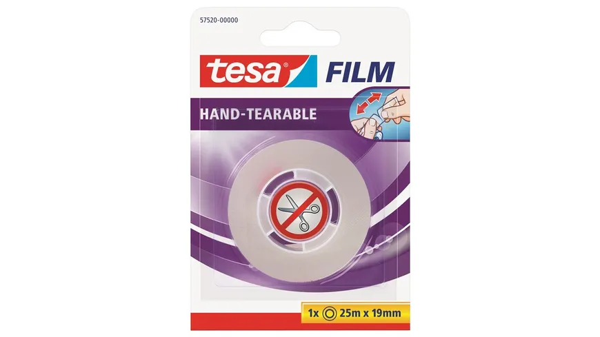tesafilm® von Hand einreißbar 25m x 19mm 25 m transparent
