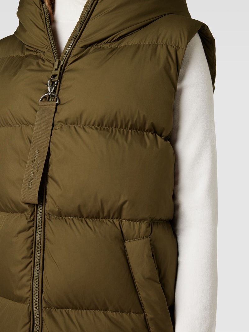 Steppweste mit Stehkragen in khaki