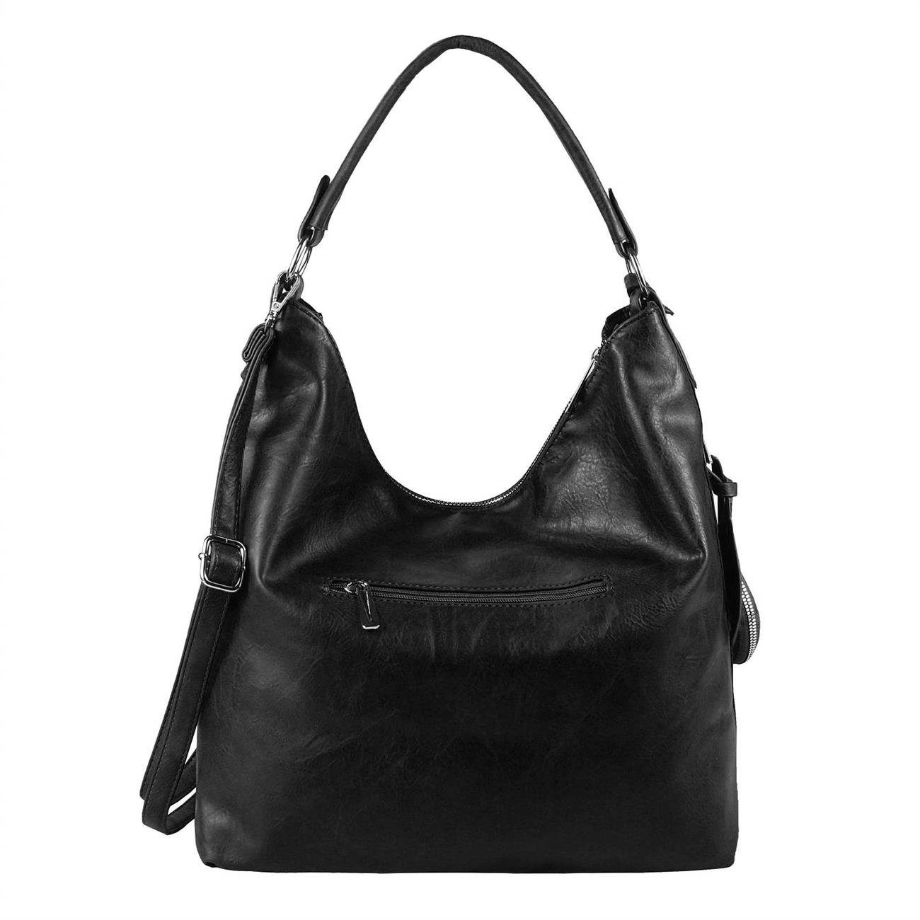 ITALYSHOP24 Schultertasche XXL Damen Tasche Schultertasche Shopper Hobo-Bag, ein Leichtgewicht, als Handtasche, Henkeltasche tragbar