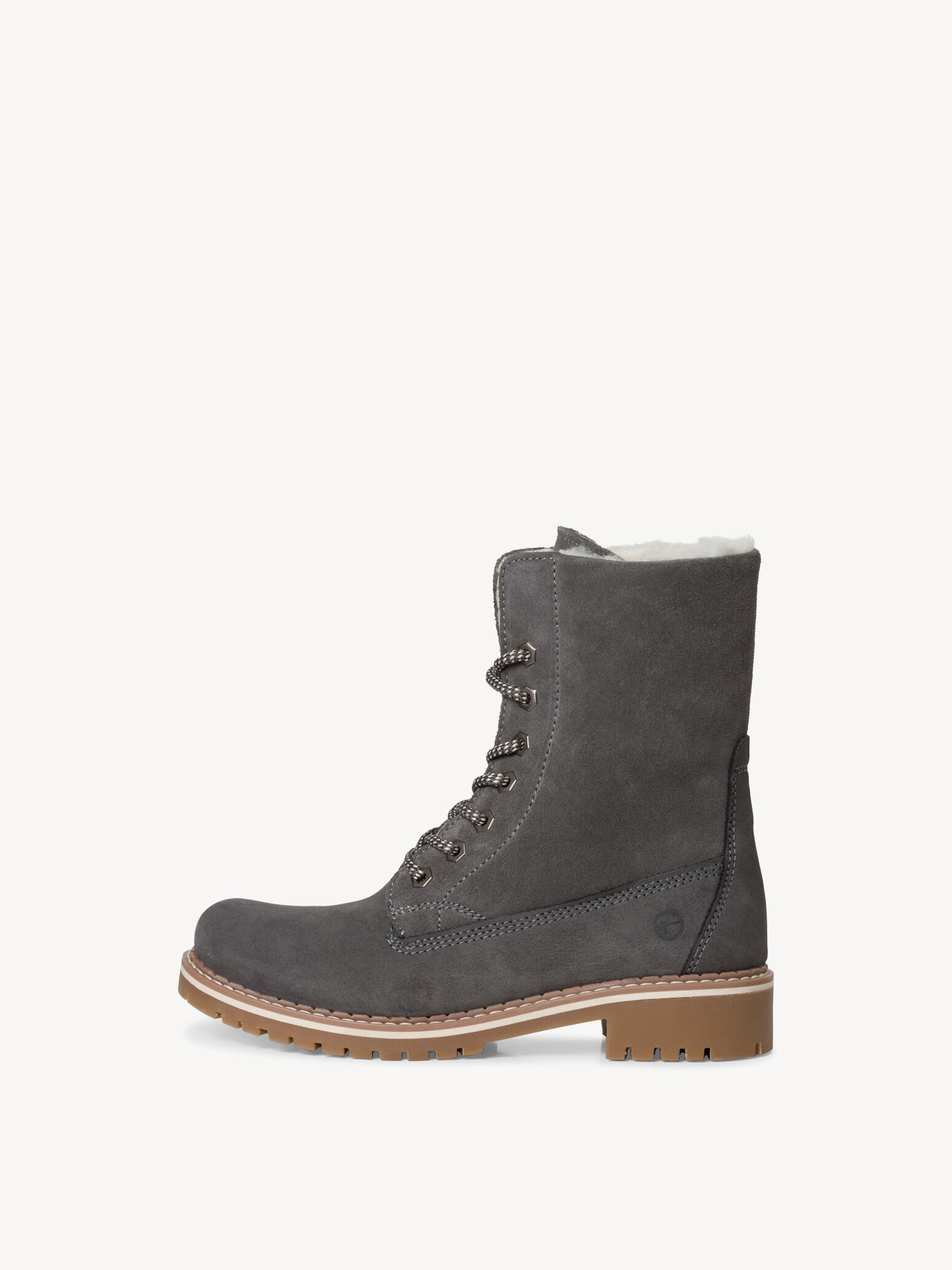 Bottine en cuir - gris doublure chaude