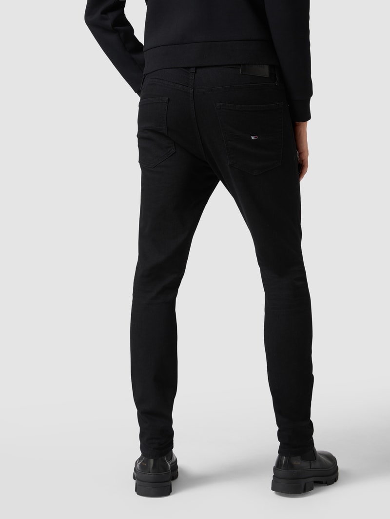 Slim Fit Jeans im 5-Pocket-Design Modell 'Austin' in schwarz