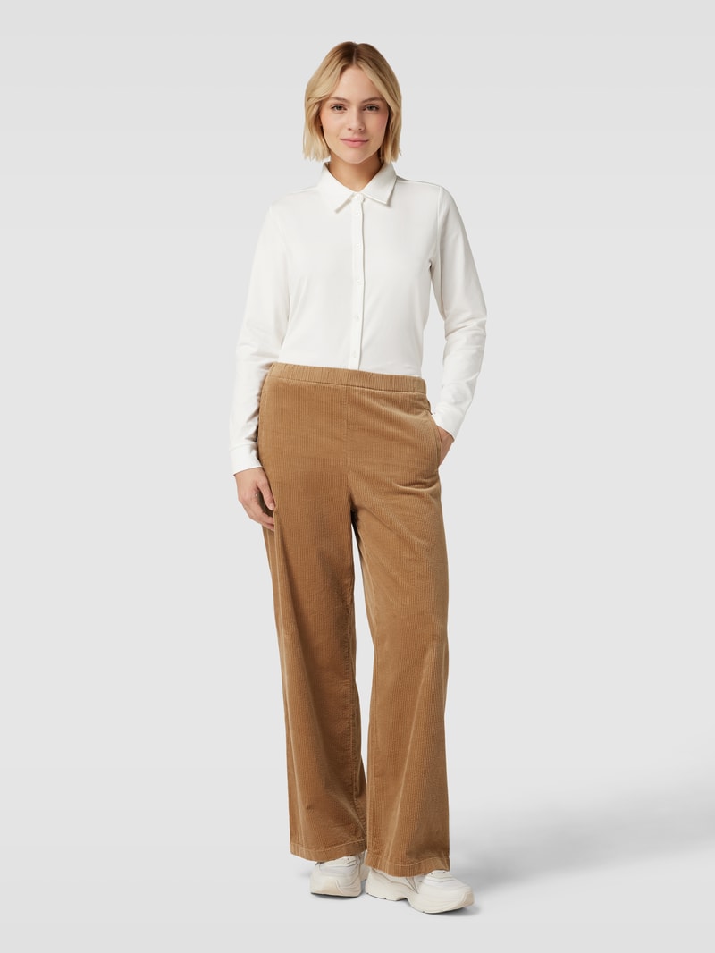 Hemdbluse mit Allover-Muster in offwhite