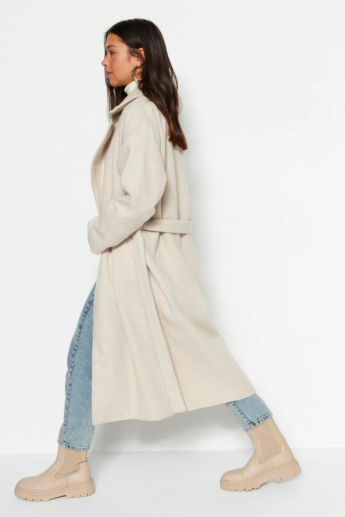 Trendyol Modest  Mantel - Beige - Basic