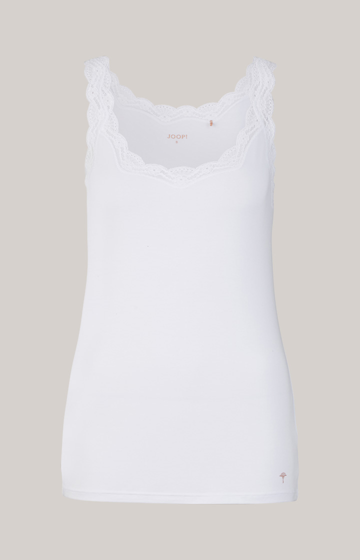 Modal-Spitzen-Top in Weiß