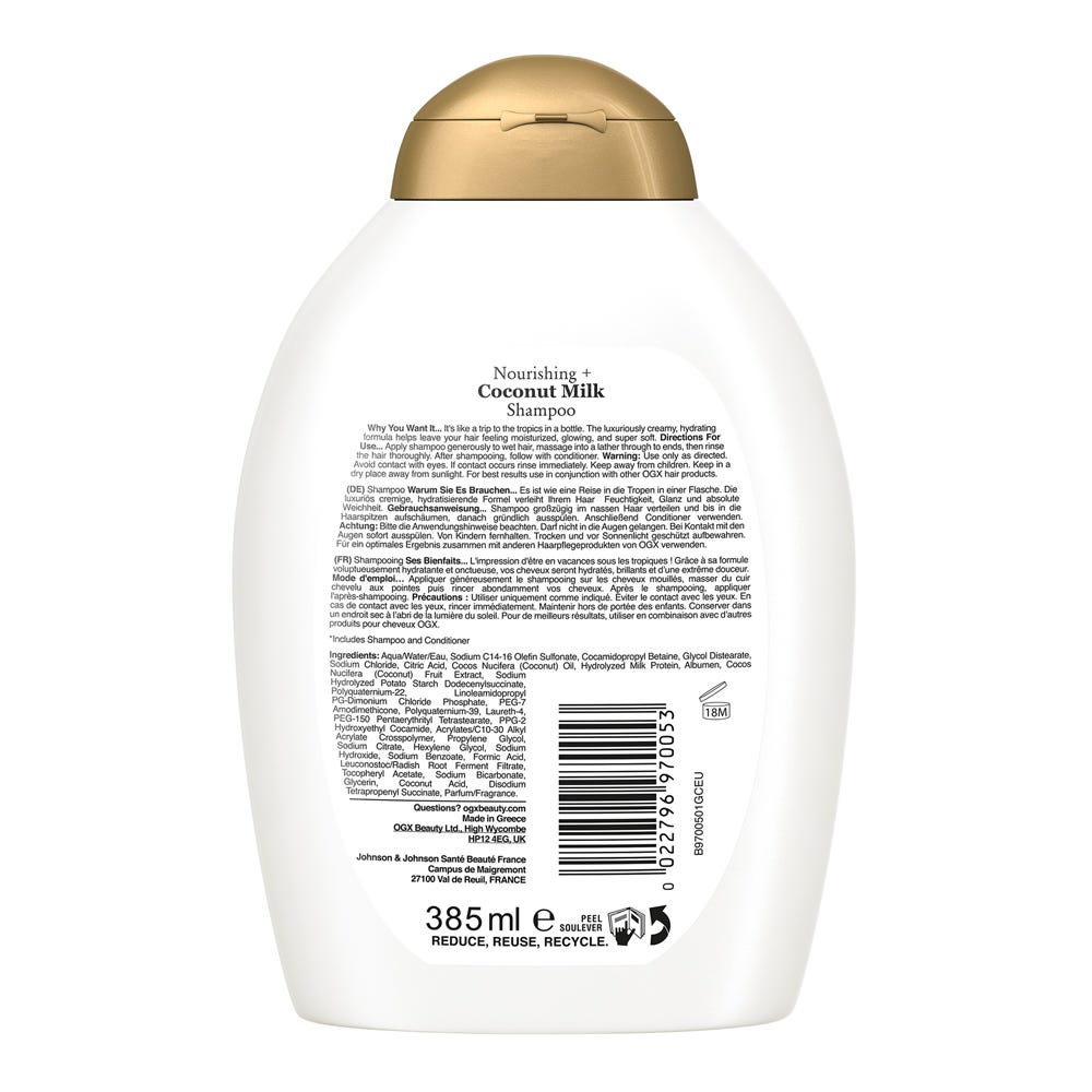 OGX Nourishing Coconut Milk Shampoo 385 ml
