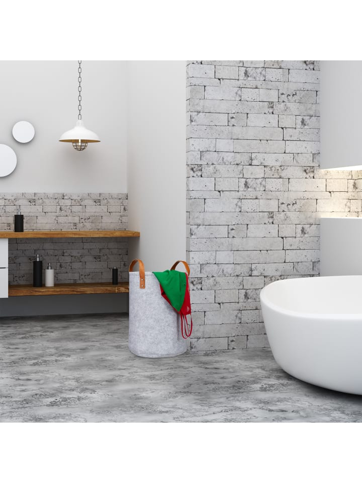 relaxdays Wäschekorb in Grau - (H)45 x Ø30 cm günstig kaufen onesize