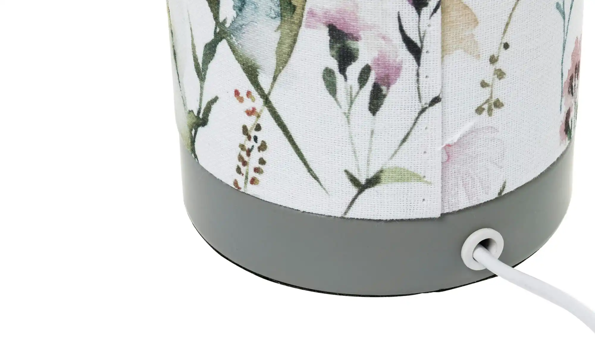 Tischleuchte, 1-flammig, Leinen `Floral`