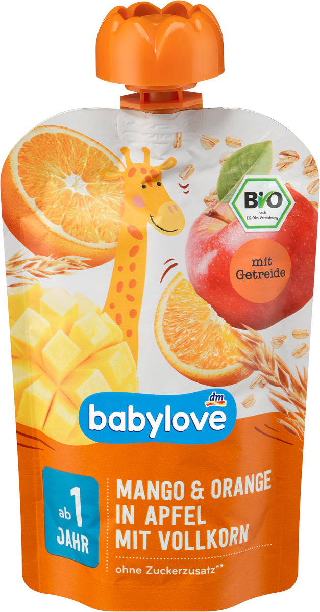 Quetschie Mango & Orange in Apfel mit Vollkorn ab 1 Jahr, 100 g