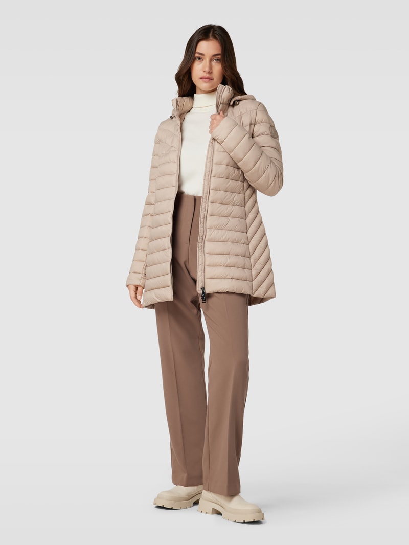 Steppjacke mit Reißverschlusstaschen in sand