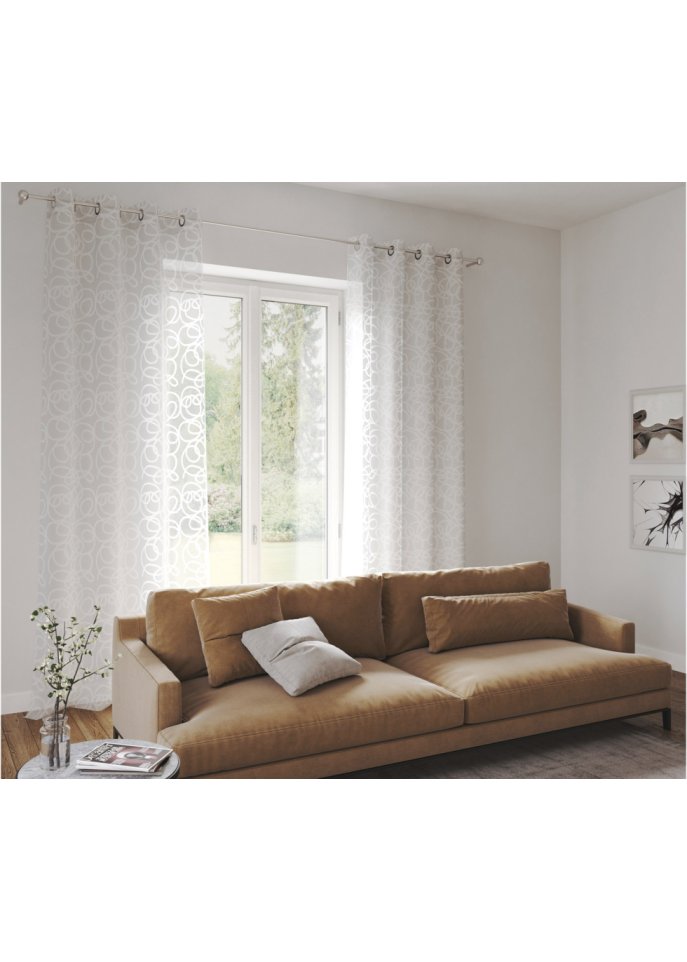 Gardine mit Druck (1er Pack)
