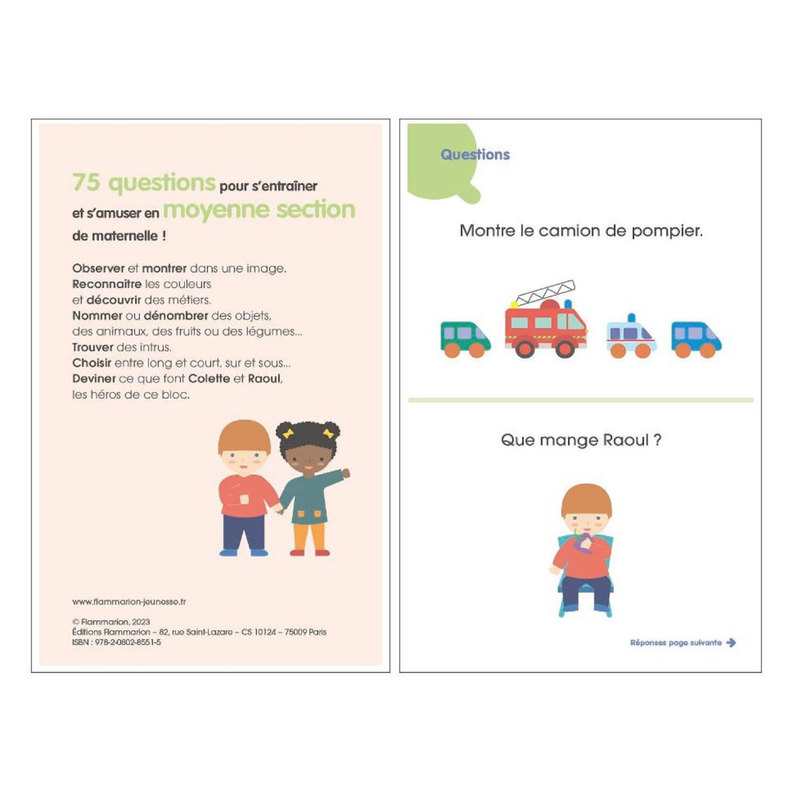 Livre Je suis en maternelle mon quiz de moyenne section - Père Castor Flammarion