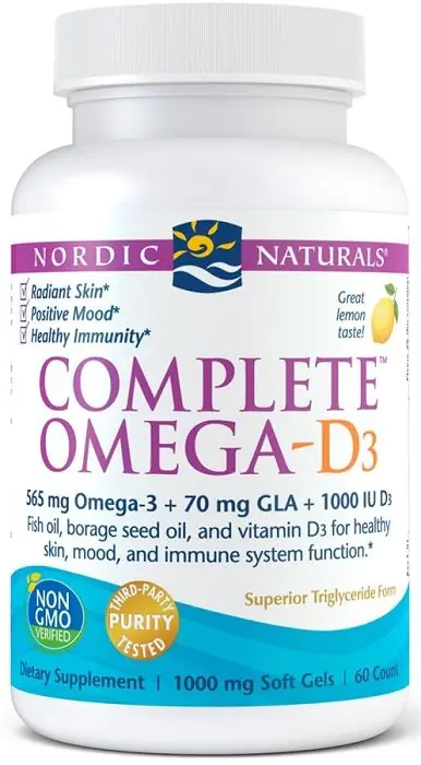 Nordic Naturals Complete Omega D3 565 mg, okus limuna, kapsule
