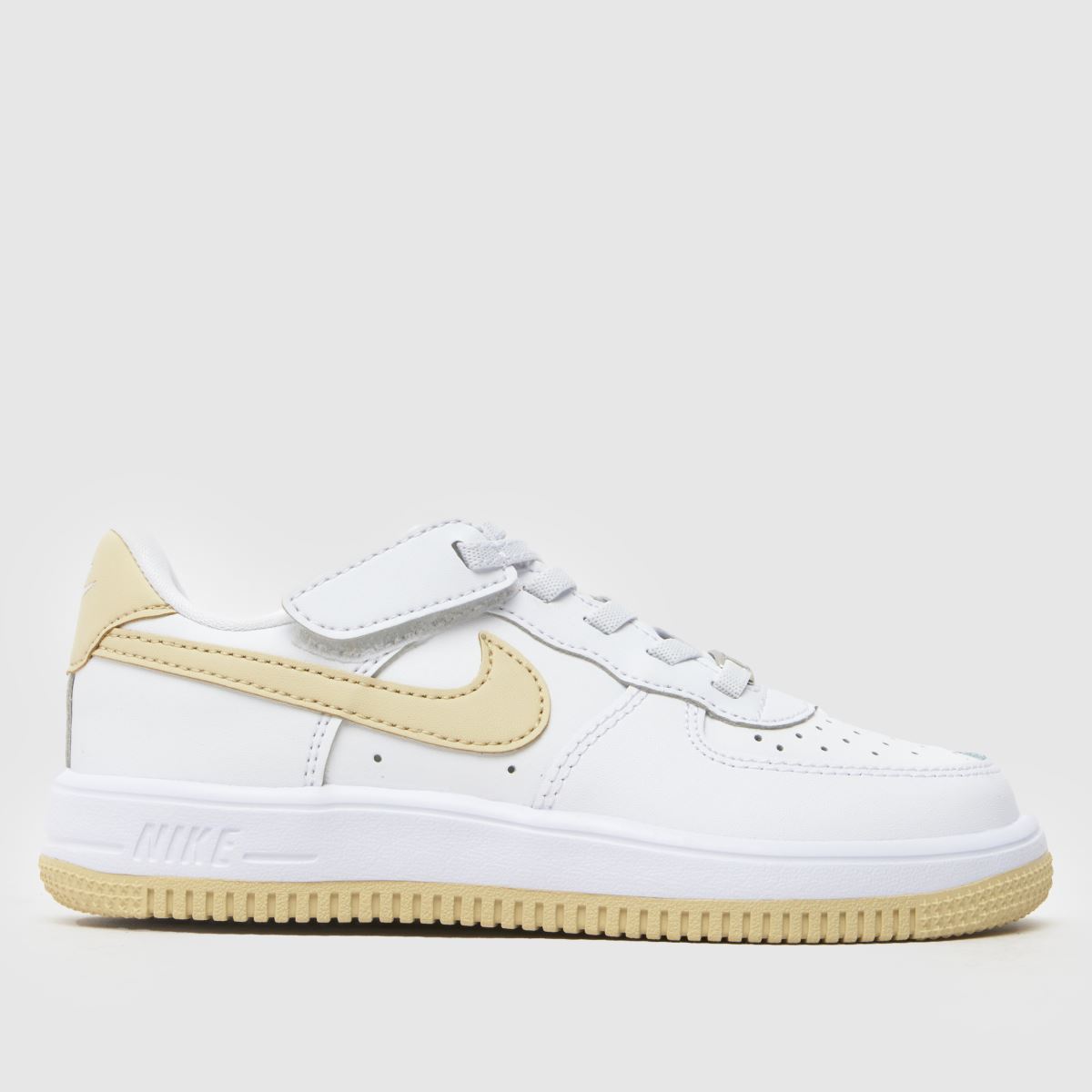 Nike Force 1 Low sneakers i vitt och beige för pojkar och juniorer
